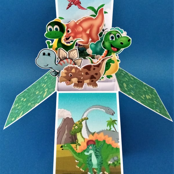 Boys Birthday Card with Dinosaurs 