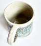 Mug - Hand Thrown Stoneware Ceramic Blue Glazed Mug  - Image 5