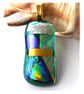 Patchwork Dichroic Glass Pendant 180 gold plated chain - Image 5