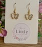 Butterfly Dangle Earrings, White Butterfly Charms, Handmade Jewellery  - Image 3