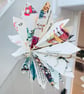 Vintage Book Paper Snowflakes, Hanging Christmas Decorations - Image 6