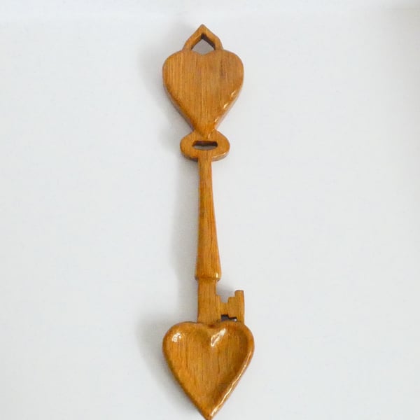 Handcrafted Wooden Oak Love Spoon with a Heart ... - Folksy