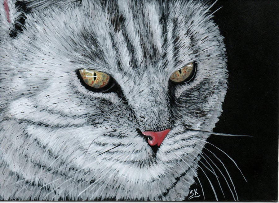 Custom Pet Portrait Painting - One Subject - Small (7" x 5" approx)