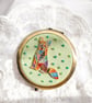 Mosaic Fox Double-sided Pocket Mirror