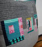 Modern patchwork zipped cushion cover - Image 1