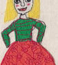 The Girl with Yellow Hair. - Textile Art .  Made in Yorkshire  - Image 3