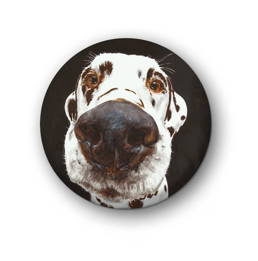 Dog Magnet, 38mm Dog Magnet, Dog Gifts, Dalmatians, Round Button Magnet, 38mm 