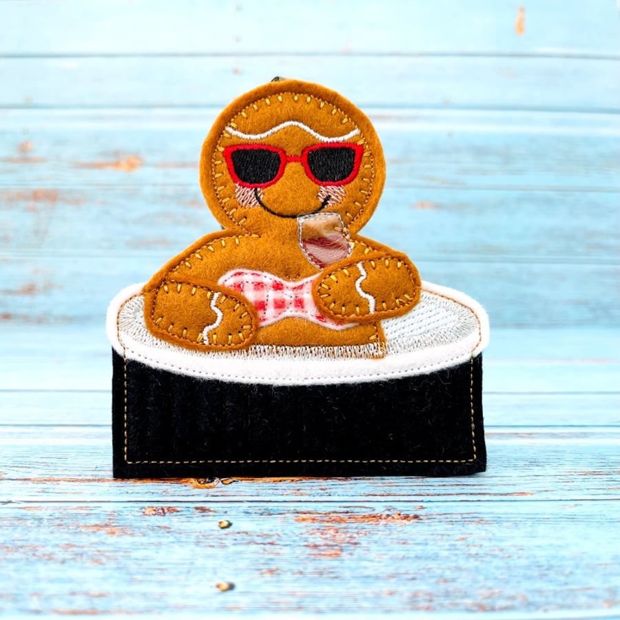 Gingerbread Hot Tub Hanging Decoration