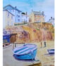  Art Print The Beach, Cawsand Cornwall From An Original Watercolour Painting A4 - Image 5