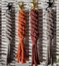 Round crown knot macrame keychain 