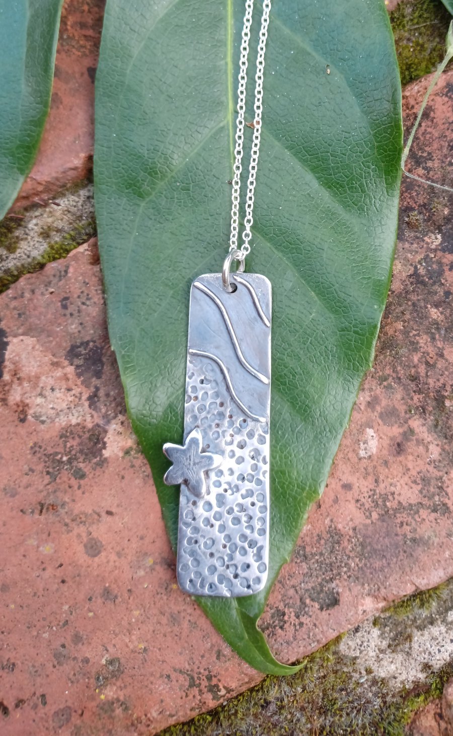 Silver beach pendant
