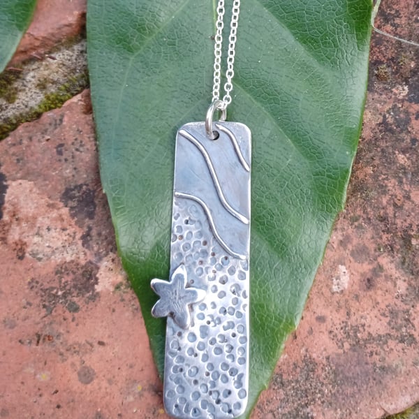 Silver beach pendant