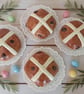 Handcrafted 4 x Fake Hot Cross Buns Decorative Easter Spring Decor - Image 3