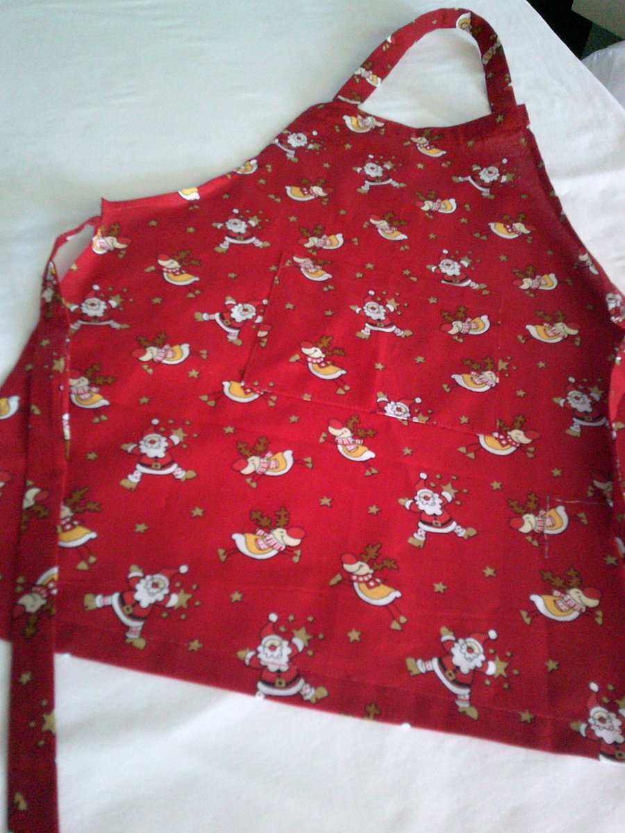 Comical Santa & Rudolph Christmas Apron