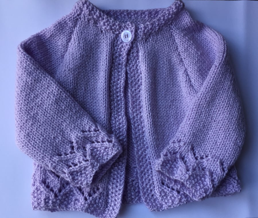 3-6 months lilac cardigan 
