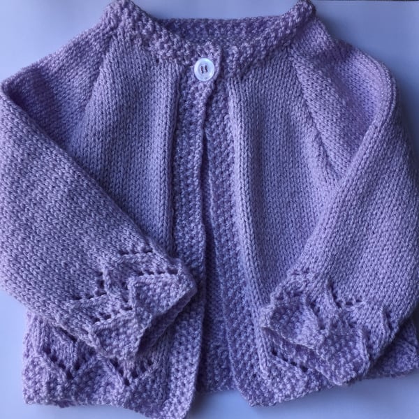 3-6 months lilac cardigan 