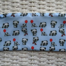 Fun Panda Pencil Case or Small Make Up Bag.