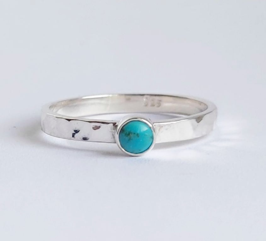 Sterling silver Turquoise Stacking Ring 925