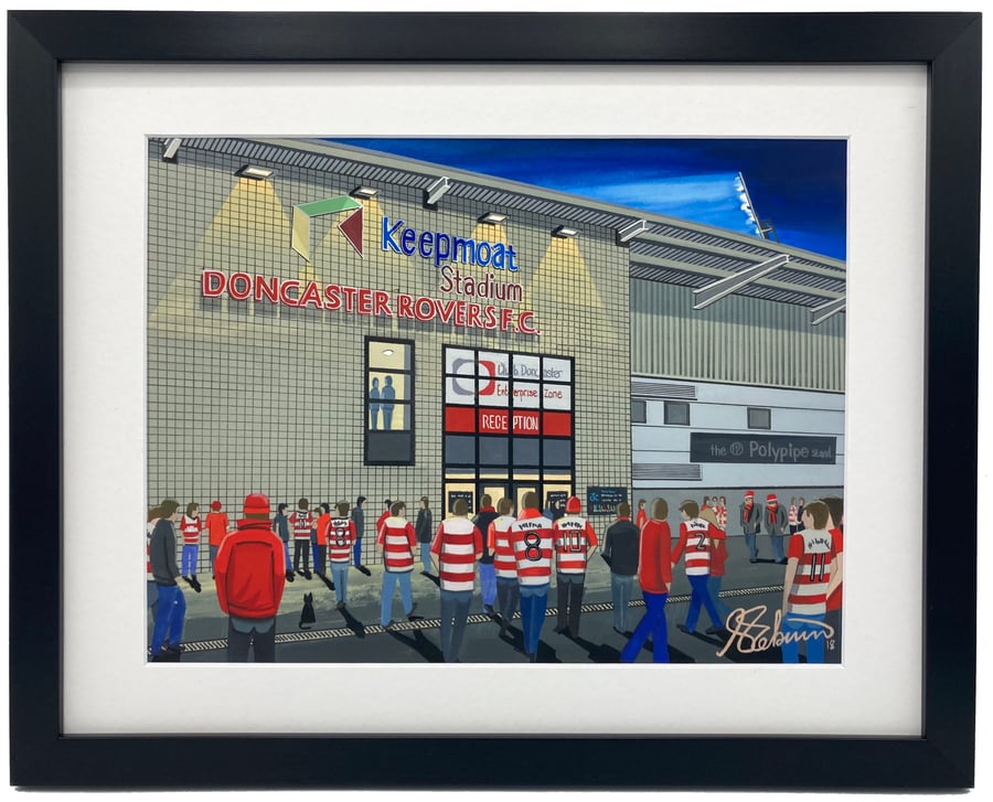 Doncaster Rovers F.C, Keepmoat Stadium. High Quality Framed Art Print