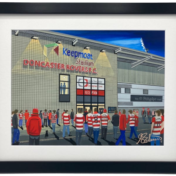 Doncaster Rovers F.C, Keepmoat Stadium. High Quality Framed Art Print