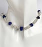 Sterling Silver Lapis Lazuli Byzantine Chainmaille Necklace - Image 1