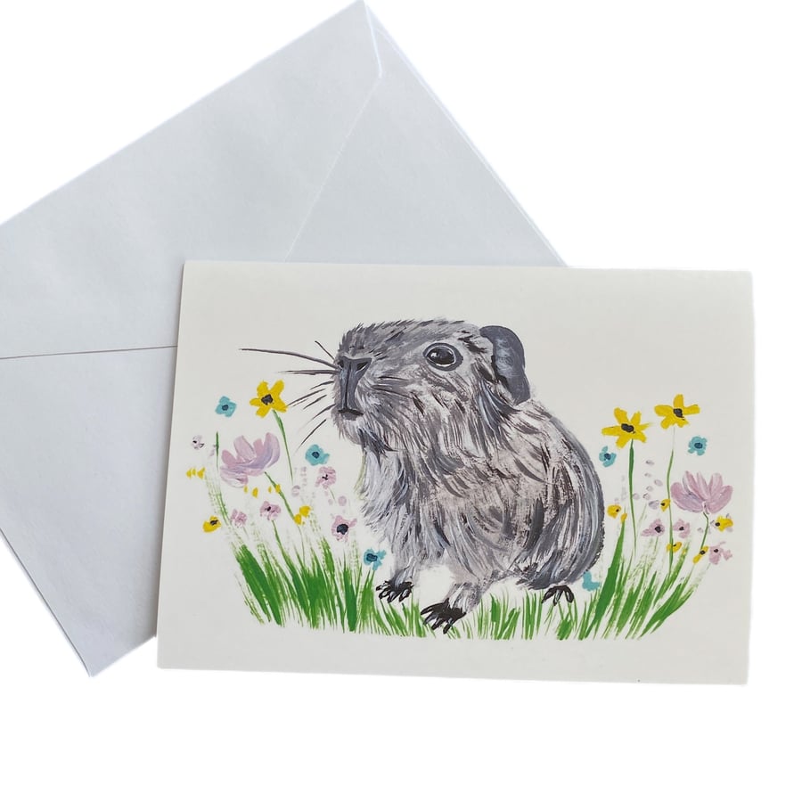 Guinea Pig Card -  Blank Greetings Card 