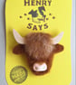 Highland Coo Felted Brooch - Image 6