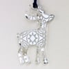 Silver mirrored reindeer - star design