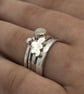 Silver Stack Ring, Opal stack ring, cloud ring, stack ring, Opal, - Image 2