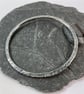 Round oxidised Sterling silver bangle with beaten texture - Image 7