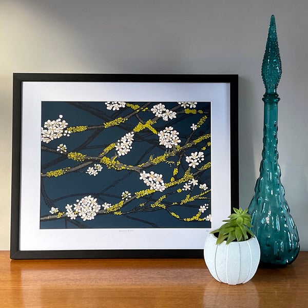 'Blackthorn Blossom' original screen print