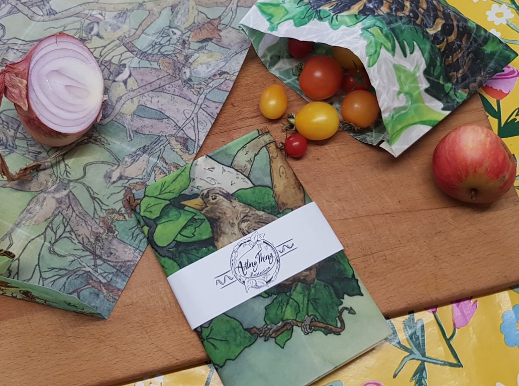 Handmade Beeswax Wrap - Original Artwork