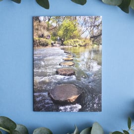 Stepping Stones of Surrey - Landscape Greetings Card & Envelope