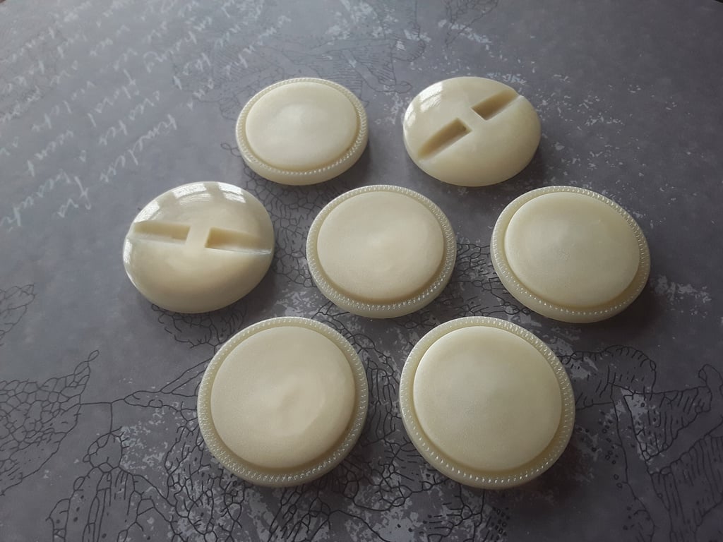 1 and 1 2" 38mm, 60L Vintage Pearlised Buttons pre 1960's