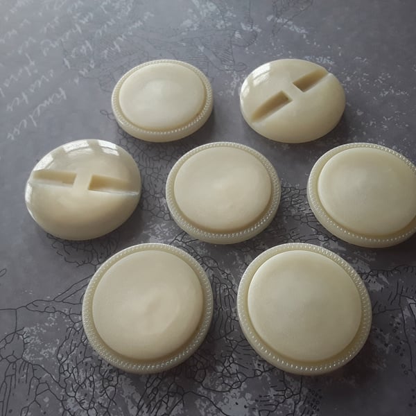 1 and 1 2" 38mm, 60L Vintage Pearlised Buttons pre 1960's