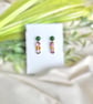 Abstract Fresh Autumn Open Rectangle Earrings - Image 4