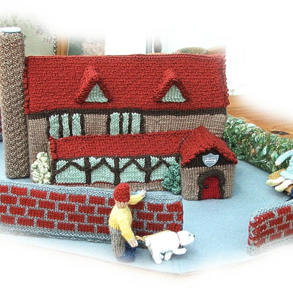 ST BEDES SCHOOL village toy knitting pattern Little Knittington PDF by email 