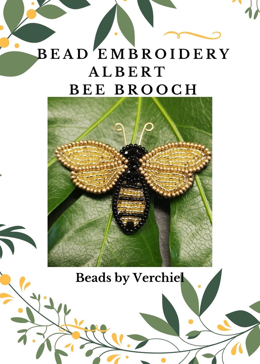 Jewellery Making - Bead embroidery Albert Bee Brooch Kit