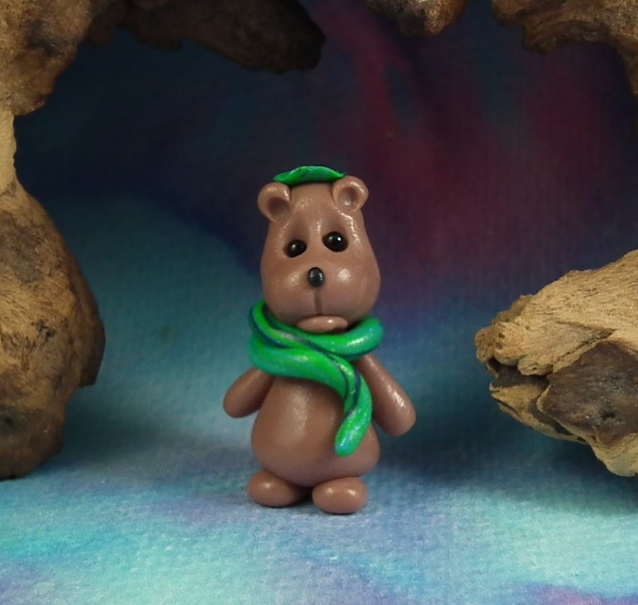 Tiny Bear 'Bruno' OOAK Sculpt by Ann Galvin