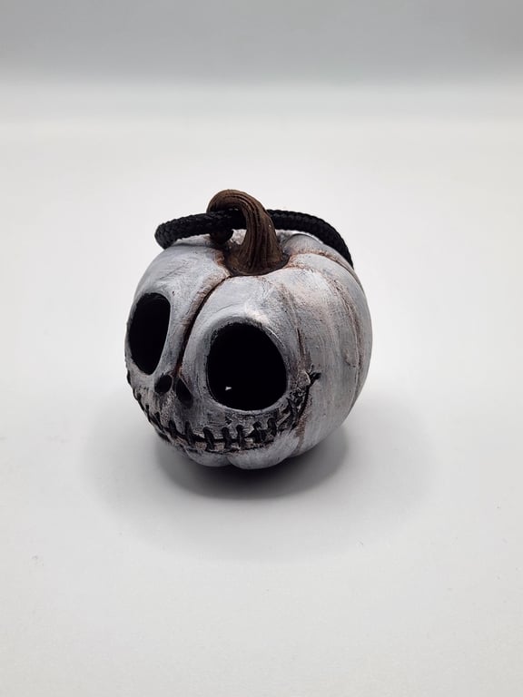 Jack Skellington Rear View Mirror Charm 3D Printed Hand-Painted Car Accessory