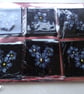 Fused Glass Set of Six Wine Coasters. 4" square. Daisy Flowers Design.   - Image 2