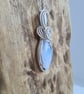 925 Silver & Natural Rainbow Moonstone Necklace Pendant Gift Crystal Jewellery - Image 8