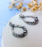 Ocean-Inspired Teardrop Earrings – Recycled Fine Silver - Image 4