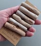 Set of six chunky driftwood toggle buttons with single hole - Image 1
