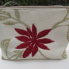 Red flower toiletry bag