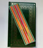 Original Handmade Multicoloured & Unique Needlepoint Bookmark with Felt Backing - Image 2