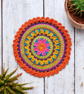 colourful crochet mandala doily