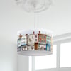 Fun High Street Illustration Lampshade - Houses Shops and Cafes Lampshade Print