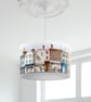 Fun High Street Illustration Lampshade - Houses Shops and Cafes Lampshade Print