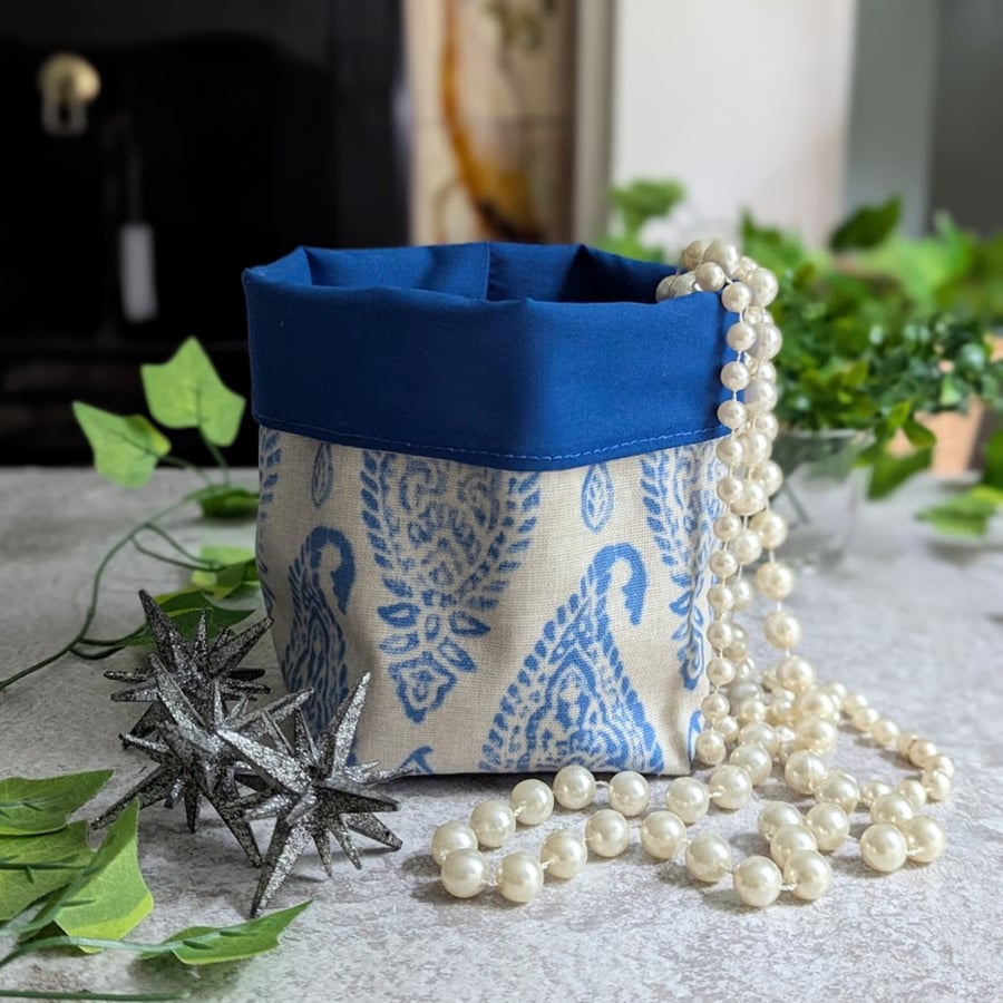 Oilcloth Storage Baskets or Pots. Birthday or Celebration Gift Hampers